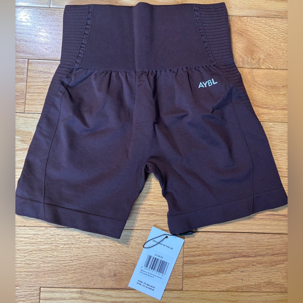 AYBL Women's Brown High-Waisted Shorts
